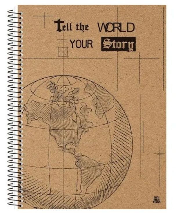 CADERNO 1X1 P�P�R KRAFT